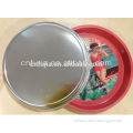 custom made coulourful printing round metal tray